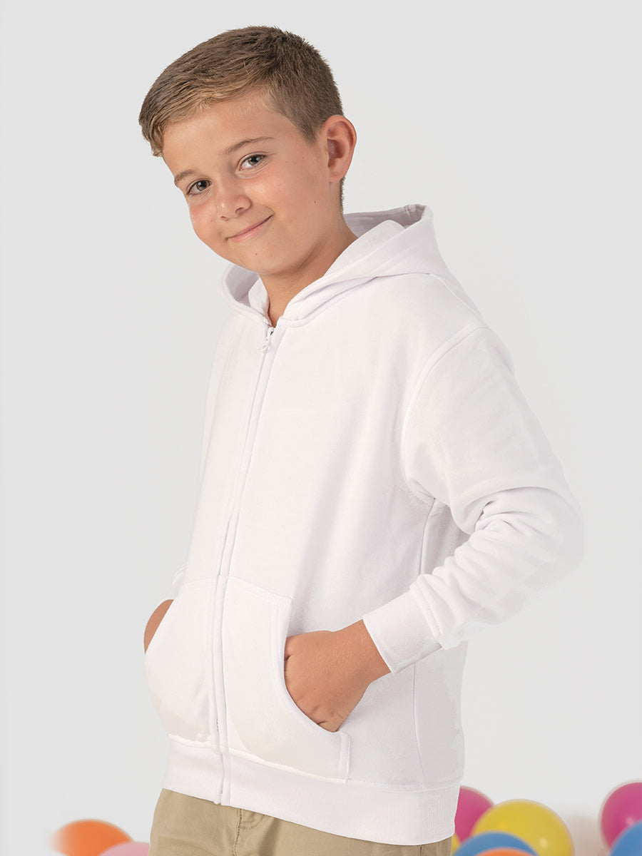 Felpa bambino con zip e cappuccio